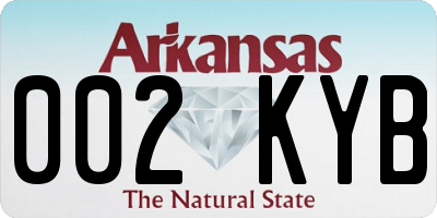 AR license plate 002KYB