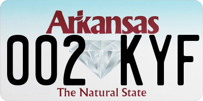 AR license plate 002KYF