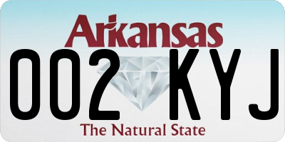 AR license plate 002KYJ