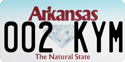 AR license plate 002KYM