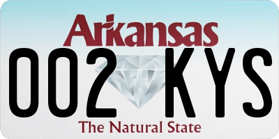 AR license plate 002KYS