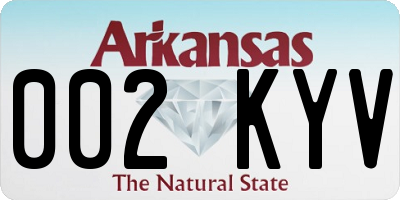 AR license plate 002KYV