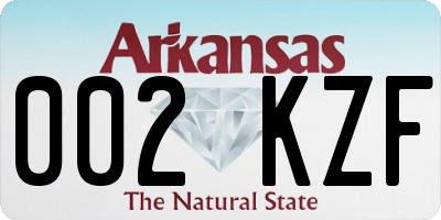 AR license plate 002KZF