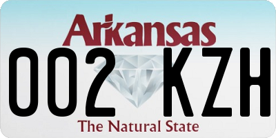 AR license plate 002KZH