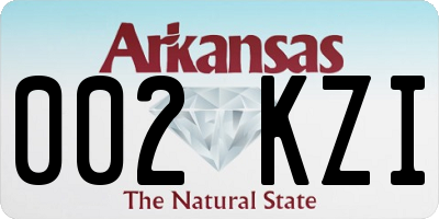 AR license plate 002KZI