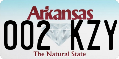 AR license plate 002KZY
