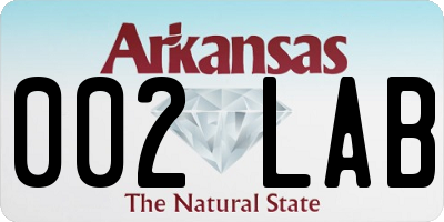 AR license plate 002LAB