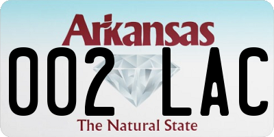 AR license plate 002LAC
