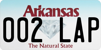 AR license plate 002LAP