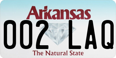 AR license plate 002LAQ