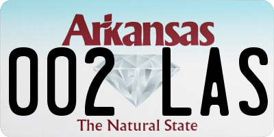 AR license plate 002LAS