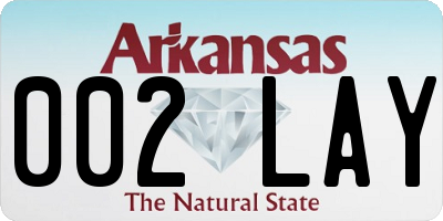 AR license plate 002LAY