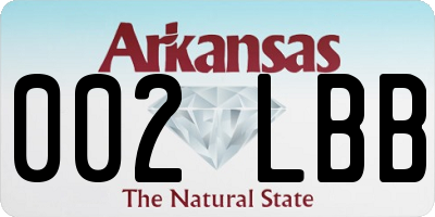 AR license plate 002LBB