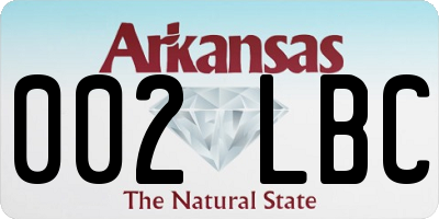 AR license plate 002LBC