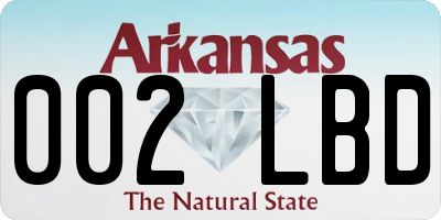 AR license plate 002LBD