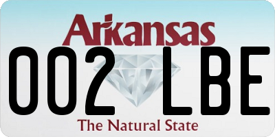AR license plate 002LBE