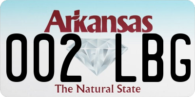 AR license plate 002LBG