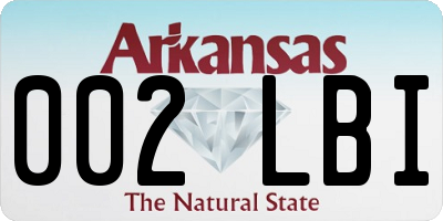 AR license plate 002LBI