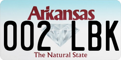 AR license plate 002LBK