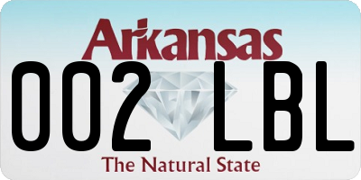 AR license plate 002LBL