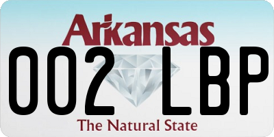 AR license plate 002LBP