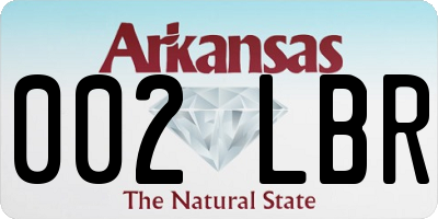 AR license plate 002LBR