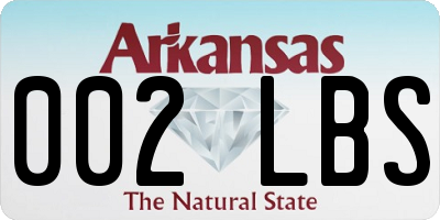 AR license plate 002LBS
