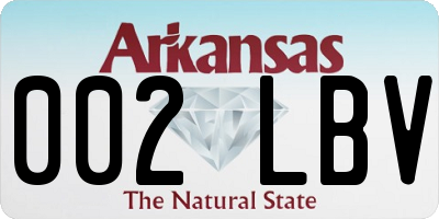 AR license plate 002LBV