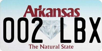 AR license plate 002LBX