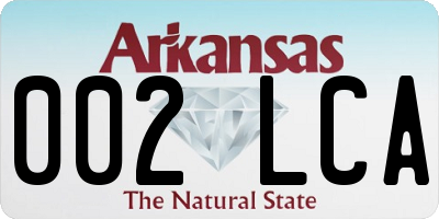 AR license plate 002LCA