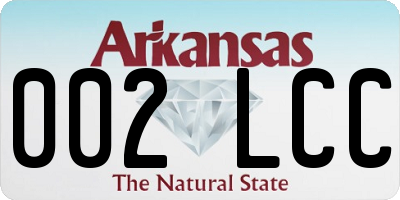 AR license plate 002LCC