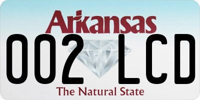 AR license plate 002LCD