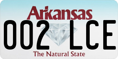 AR license plate 002LCE