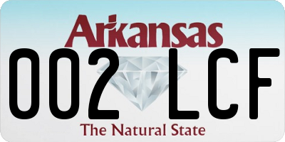AR license plate 002LCF