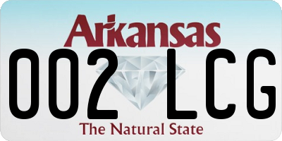 AR license plate 002LCG