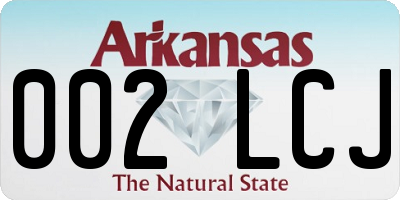 AR license plate 002LCJ