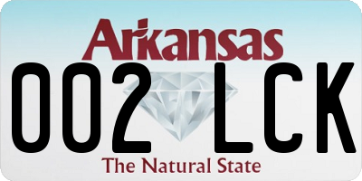 AR license plate 002LCK