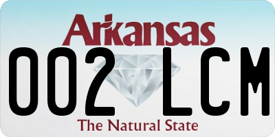AR license plate 002LCM