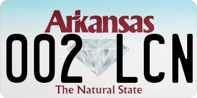AR license plate 002LCN