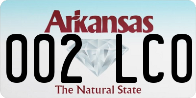 AR license plate 002LCO