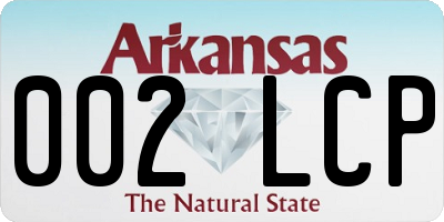AR license plate 002LCP
