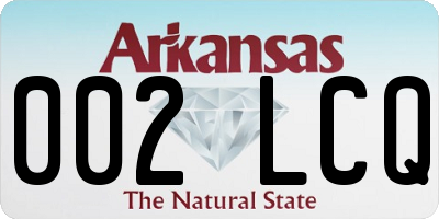 AR license plate 002LCQ