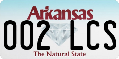 AR license plate 002LCS