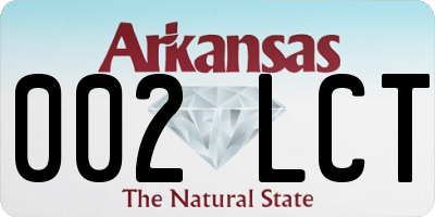AR license plate 002LCT