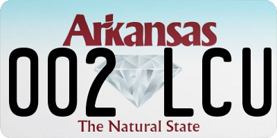 AR license plate 002LCU