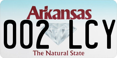 AR license plate 002LCY