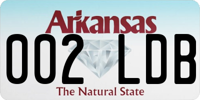 AR license plate 002LDB