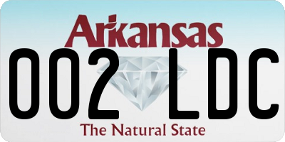 AR license plate 002LDC