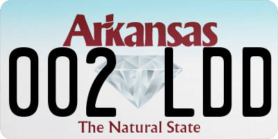 AR license plate 002LDD
