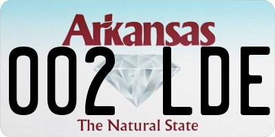 AR license plate 002LDE